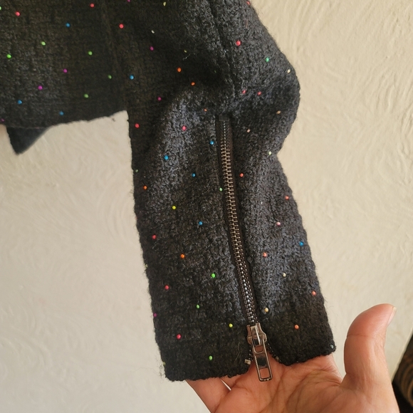 Anthropologie, Funktional Blazer, Black with Neon‎ Dot Accents,  Size Small - Picture 7 of 7